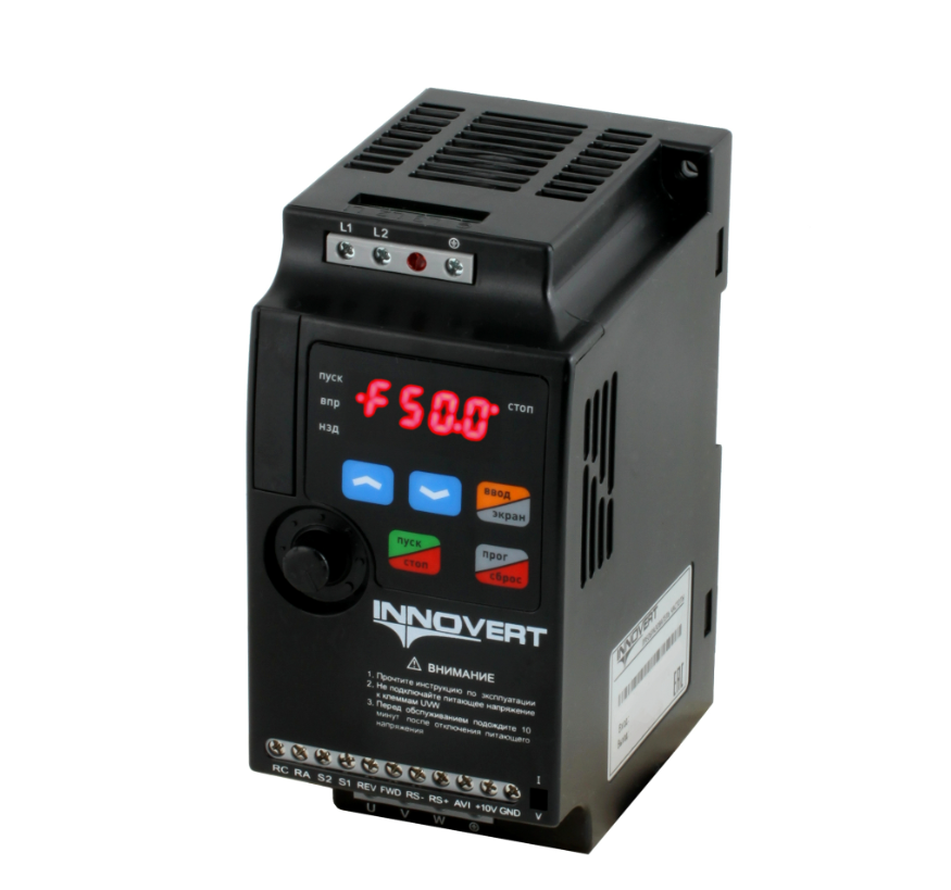 Преобразователь частоты INNOVERT ISD mini plus ISD091M21E, 0,09кВт, 220В, 0.7 А